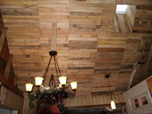 pallet wood porch ceiling